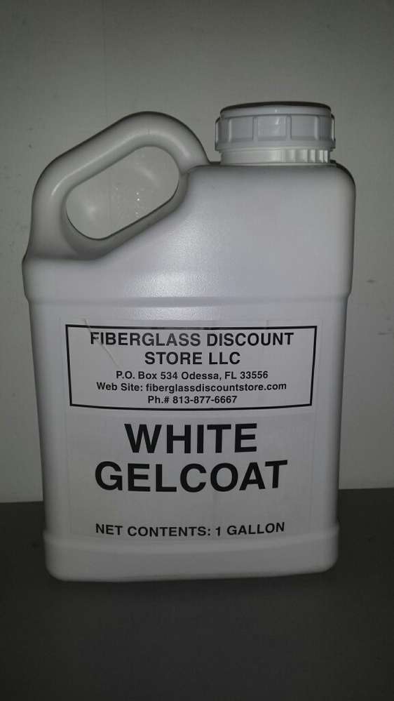 1 Gallon White Gel-Coat w/No wax and Hardener - FIBERGLASS